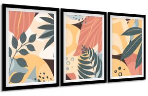 Gario Sada plakátů 4 roční období Barva rámu: Černá, Velikost: 99 x 45 cm