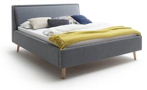 MUZZA Čalouněná postel deria 140 x 200 cm modrá