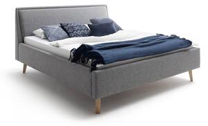 MUZZA Čalouněná postel deria 140 x 200 cm šedá