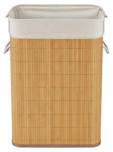 Koš na prádlo, objem 40 l, bez víka, bambus, 49,5x39x20 cm, přírodní, Dekorino KP20260002