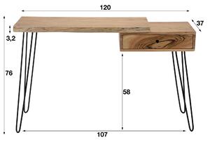 Pracovní stolek Cilla III solid acacia natural