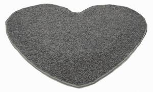 Vopi koberce Kusový koberec Color Shaggy šedý srdce - 120x120 cm