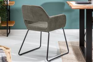 Designová židle Derrick 77 cm antik šedo-hnědá