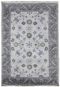 Diamond Carpets koberce Ručně vázaný kusový koberec Diamond DC-USHAK silver/black ROZMĚR: 160x230