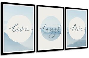 Gario 3 dílný obraz v rámu Smile and Love Barva rámu: Bez rámu, Velikost: 135 x 63 cm