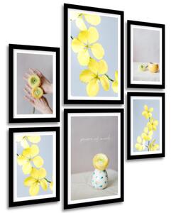 Sada plakátů Flower inspiration - 6 dílná Barva rámu: Bez rámu, Velikost: 85 x 92 cm