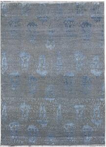 Diamond Carpets koberce Ručně vázaný kusový koberec Diamond DC-EKT 10 Silver/blue - 180x275 cm