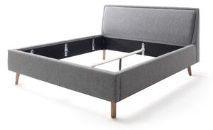 Čalouněná postel deria 140 x 200 cm šedá
