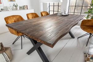 Designový jídelní stůl Evolution 200 cm hnědý / akácie