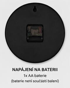 Nástěnné hodiny, kulaté, akryl, 20x20 cm, vzor fotbal, Dekorino HN20260017