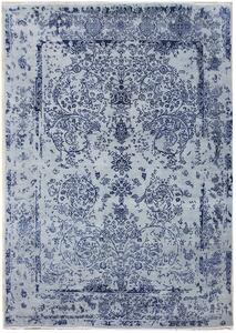 Diamond Carpets koberce Ručně vázaný kusový koberec Diamond DC-JK ROUND Silver/peacock blue - 160x230 cm