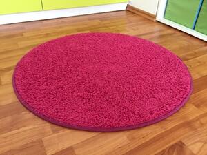 Vopi koberce AKCE: 100x100 (průměr) kruh cm Kusový kulatý koberec Color shaggy růžový - 100x100 (průměr) kruh cm