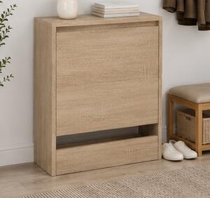 Botník, výklopná dvířka, dřevo kompozitní, 55x59x22 cm, dub sonoma, Dekorino BB20260034