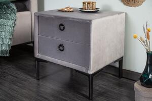 Designový noční stolek Gallia stříbrno-šedý - II. třída