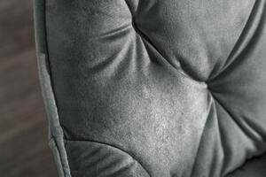Designová židle Garold šedo-zelený samet