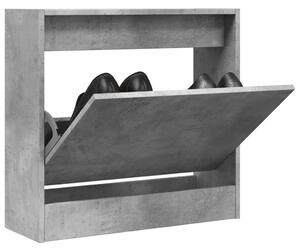 Botník, výklopný, kompozitní dřevo, 57x60x21 cm, beton šedá, Dekorino BB20260034