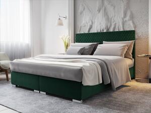 Manželská postel 140x200 HENIO - zelená