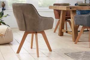 Designová otočná židle Gaura vintage taupe
