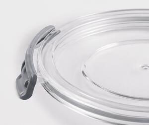 Dóza na potraviny, krabička, 0,3 l, s víkem, kulatá, plast, průhledná, Dekorino DP20260001