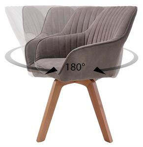 Designová otočná židle Gaura vintage taupe