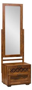Toaletní stolek se zrcadlem z masivu palisandr Miriam Natural