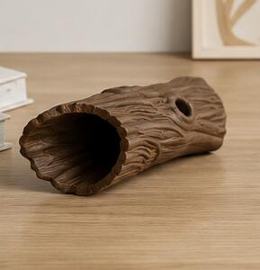 Váza, tvar stromu, plast, 15x5,5 cm, hnědá, Dekorino VD20260001