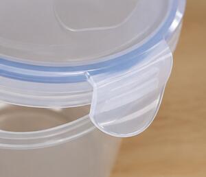 Dóza na potraviny, objem 0,6 l, s víkem, plast, 8x10x10 cm, průhledná, Dekorino DP20260018