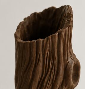 Váza, tvar stromu, plast, 15x5,5 cm, hnědá, Dekorino VD20260001