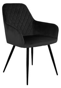 Designová jídelní židle Gracelyn černý samet