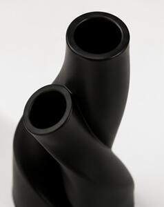 Váza, styl Boho, plast, 14x6x6 cm, černá, Dekorino VD0260008