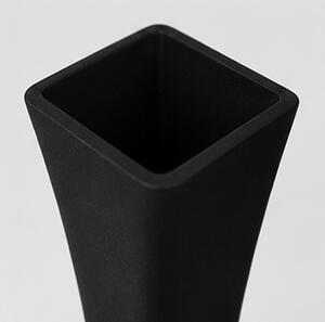 Váza, hranatá, plast, 16x4x4 cm, černá, Dekorino VD0260005