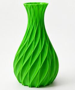 Váza, styl moderní, plast, 14x7,6x7,6 cm, zelená, Dekorino VD0260012