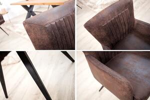Designová židle Malik vintage hnědá