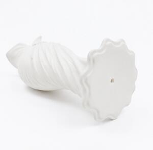 Váza, styl půvab, plast, 12x4x4 cm, bílá, Dekorino VD0260022