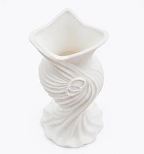 Váza, styl půvab, plast, 12x4x4 cm, bílá, Dekorino VD0260022