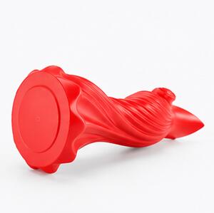 Váza, styl půvab, plast, 12x4x4 cm, červená, Dekorino VD0260021