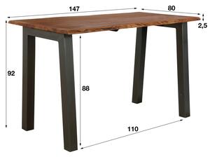 Barový stůl Beorg IV - 147 Solid acacia natural