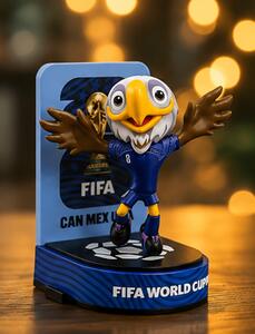 Figurka, Clutch, oficiální maskot FIFA MS 2026, výška 6 cm, plast, originál barvy, Dekorino SF20260006