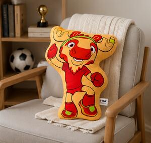 Polštář, dekorativní, maskot MS 2026 Maple, 60x40 cm, polyester/látka, tématika MS 2026, Dekorino PD20260004