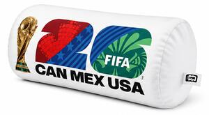 Polštář, dekorativní, tvar obdélník, motiv WORLD CUP 2026, 24x55x10 cm, polyester/akryl/látka, tématika MS 2026, Dekorino PD20260003