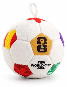 Polštář, dekorativní, tvar míče, motiv WORLD CUP 2026, 12x12 cm, plyš, tématika MS 2026, Dekorino PD20260001
