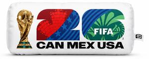 Polštář, dekorativní, tvar obdélník, motiv WORLD CUP 2026, 24x55x10 cm, polyester/akryl/látka, tématika MS 2026, Dekorino PD20260003