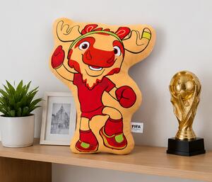 Polštář, dekorativní, maskot MS 2026 Maple, 60x40 cm, polyester/látka, tématika MS 2026, Dekorino PD20260004