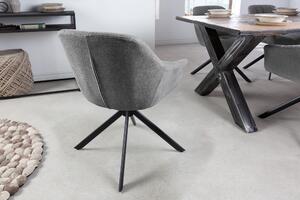 Designová otočná židle Vallerina tmavě šedá