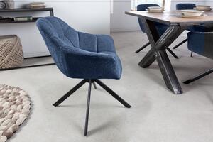 Designová otočná židle Vallerina tmavě modrá