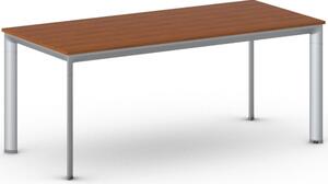Jednací kancelářský stůl PRIMO INVITATION, 180x80 cm, šedostříbrná podnož, třešeň