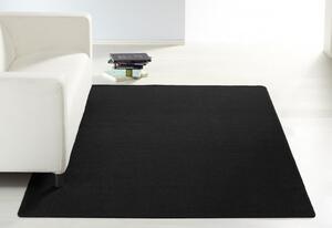 Hanse Home, Jednobarevní kusový koberec Nasty 102055 Schwarz | Černá Typ: 140x200 cm