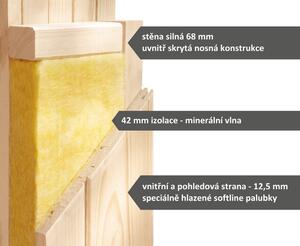 Interiérová finská sauna 151 x 151 cm Dekorhome
