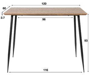 Barový stůl Bora II - 120 3D Oak brown