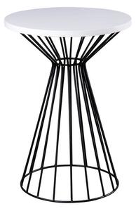 MUZZA Odkládací stolek guho Ø 40 cm černo-bílý